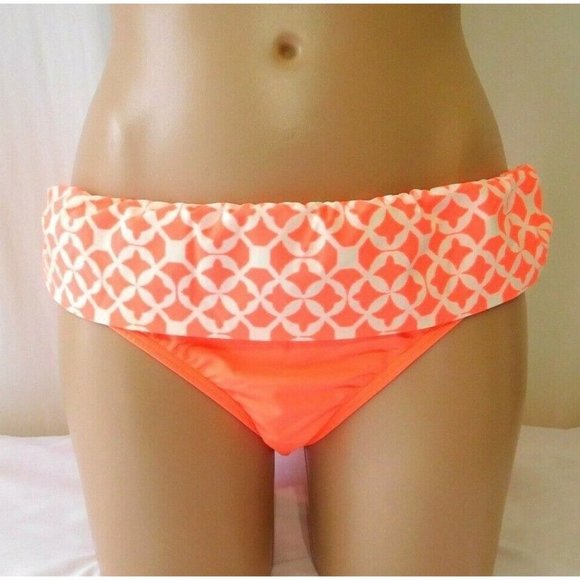 Athena 16 Bikini Bottom New Coastal Banded Pant Orange Menwomenstyles Swimwear - Picture 1 of 5